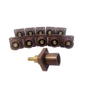 Lot of 11 Bates CL Series Brown Connector 600V, 400A, 1-1/4″ Stud